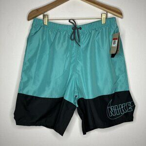Nike Swim Men's Large Teal Trunks Shorts Lined New